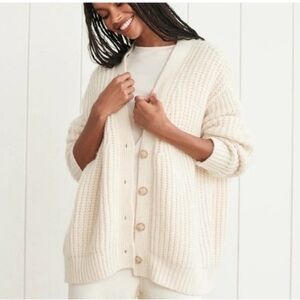 JENNI KAYNE Alpaca Cocoon Cardigan white size M